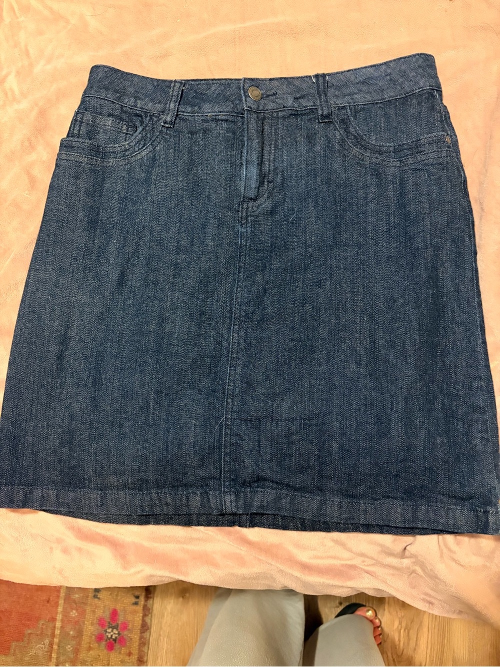 Vintage Liz Claiborne- Classic Dark Blue Denim Skirt - Women